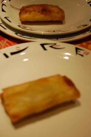 Vegetarian spring rolls at Oriental Bambu in Aosta