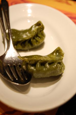 Vegan gyoza at Oriental Bambu in Aosta