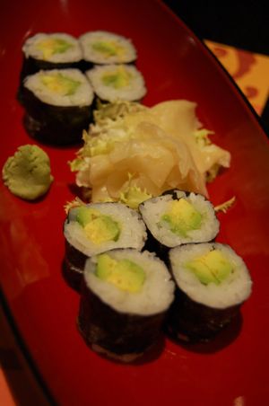 Vegan sushi at Oriental Bambu in Aosta