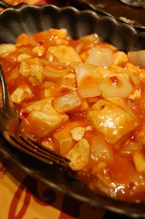 Tofu and veggies at Oriental Bambu in Aosta