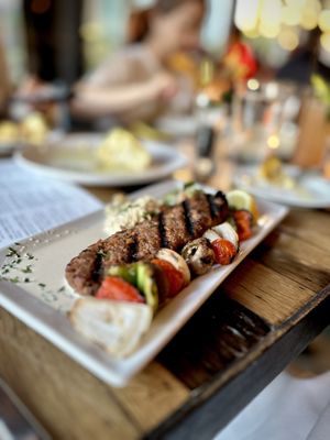 Kofta (plant-based) Skewers  at Nomad Eatery in El Segundo