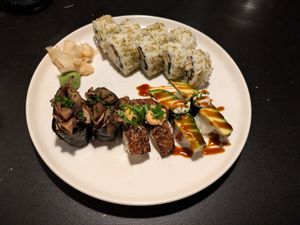 Vegan sushi set at Sushibar+Wine in Helsinki