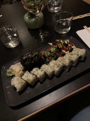 Vegan sushi set  at Sushibar+Wine in Helsinki