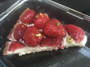 Vegan glutenvrije aardbeitaart   at La Vertitude in Zottegem