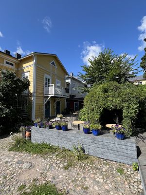 Backyard  at Tea and Coffee House Helmi in Porvoo