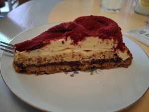 August 2025 - Strawberry, cranberry and vanilla cake at Tea and Coffee House Helmi in Porvoo