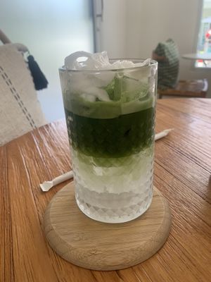 Coconut matcha   at La Malila Cafe in Khao Lak