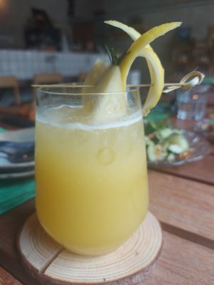 Pineapple juice at POHSOP in Chiang Mai