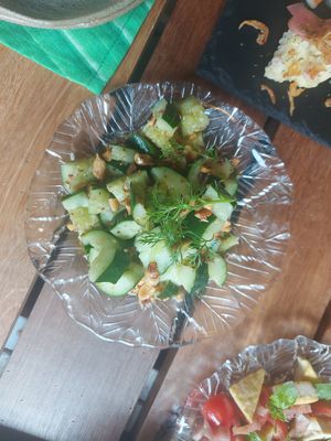 Cucumber salad at POHSOP in Chiang Mai