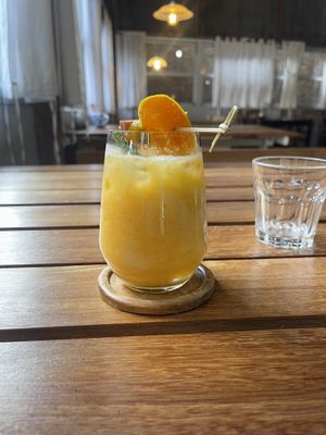 Passionfruit, mango & orange juice  at POHSOP in Chiang Mai