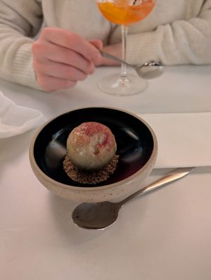 Rhubarb Sorbet at Miso Newcastle in Newcastle Upon Tyne
