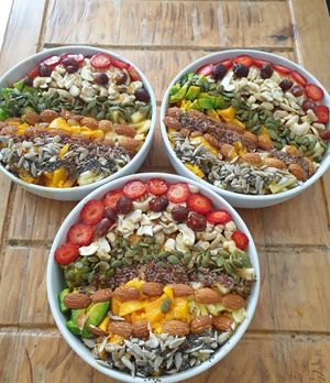 Monkey Fruit & Nut Bowl at Rachy's Cafe in Arusha