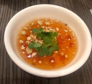 Sweet chilli sauce with peanuts   at Sticky Rice - Yas Mall in Abu Dhabi