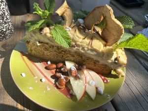 Vegan carrot cake  at Blaupause in Luebeck