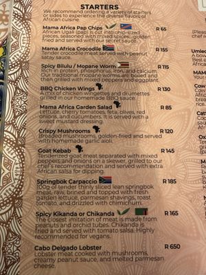   at Mama Africa Cpt in Cape Town