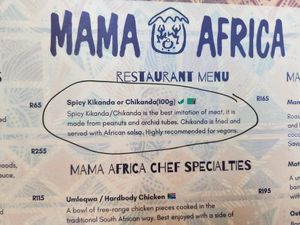  at Mama Africa Cpt in Cape Town