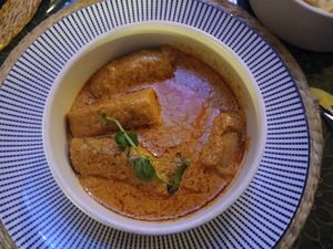 Banana and peanut stew at Mama Africa Cpt in Cape Town