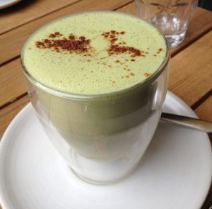 Matcha latte at Earth to Table in Bondi Junction