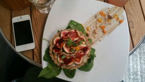 fig tart  at Earth to Table in Bondi Junction