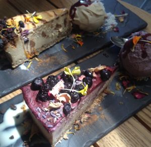 cheesecake at Earth to Table in Bondi Junction