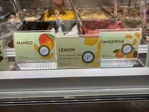 Vegan sorbets   at Venchi in Richmond Upon Thames