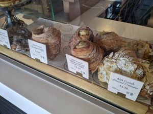 Selection in a coffee shop across the road at Alex Gooch in Monmouth