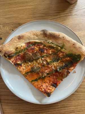 Cheese and sausage pizza   at Alex Gooch in Monmouth