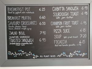 Menu at Alex Gooch in Monmouth