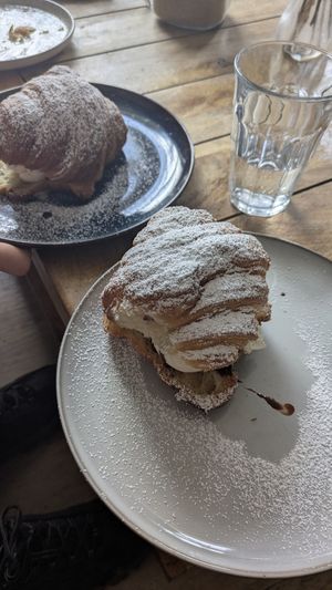 Ice cream filled croissant at Alex Gooch in Monmouth