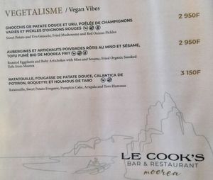  at Le Cook's Restaurant in Moorea