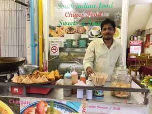 Street food in the evening 😊😊 at Jai palace in Bangkok