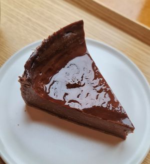 Chocolate flan tarte #Veganuary #Veganuary #Veganuary at Nono Shop & Cafe Seoul in Seoul