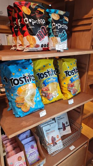 Chips and vegan jerky at Nono Shop & Cafe Seoul in Seoul
