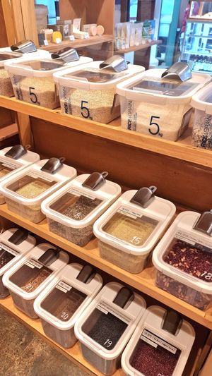 Refill stations: grains at Nono Shop & Cafe Seoul in Seoul