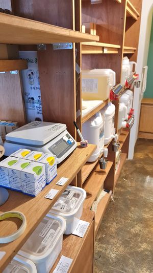 Refill stations: laundry detergent etc at Nono Shop & Cafe Seoul in Seoul