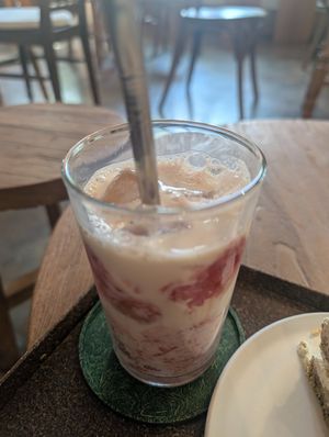 Iced strawberry latte at Nono Shop & Cafe Seoul in Seoul