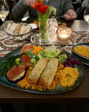 Nr. 23 Beriwan - veganisiert mit Hummus at Restaurant Mesopotamia in Regensburg