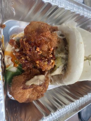 Fried ‘shroom bao bun (2 per order)  at MANEATINGPLANT in Canoga Park