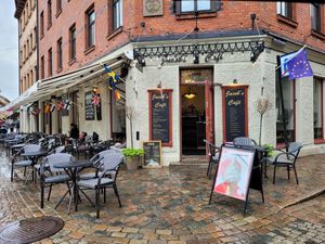 Café front at Jacobs Café in Gothenburg