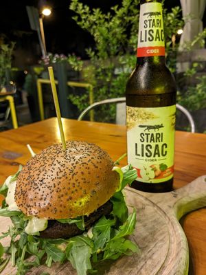 Italian vegan burger at Submarine Burger - Maksimir in Zagreb