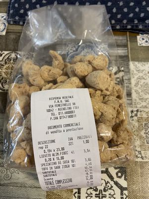 Bocconcini di soia  - sacchetto in materiale organico   at Dispensa Vegetale in Nichelino