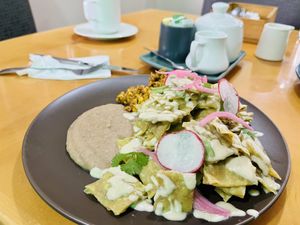 Chilaquiles  at Olivo Verde in Ensenada