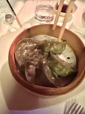 Vegetable dumplings (9/10 - super yum but would be 10/10 if they had tofu inside)  at Pine&Apple in Florence