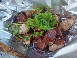 Tie ban taro at Ming Chinese in Sevilla