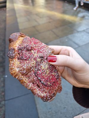Pistachio Rasberry Crossaint at The Teapot Bakery in Salford
