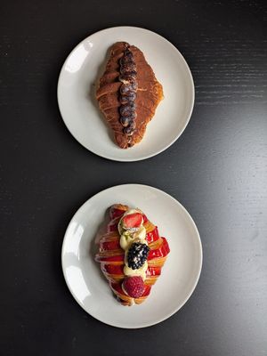 Plant based croissants: tiramisu and ruby jubilee at The Teapot Bakery in Salford