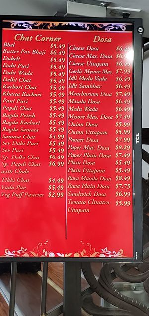 Menu 3 at Rasraj in San Diego