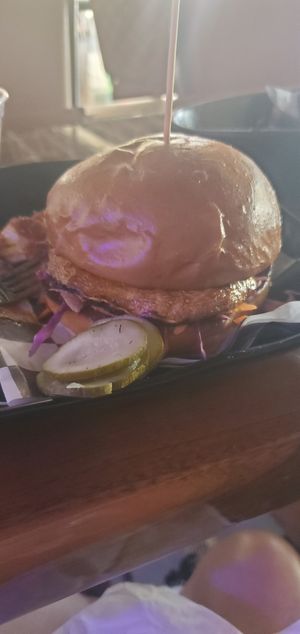 Korean mushroom burger at Atomic Liquors in Las Vegas
