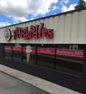 Exterior August 2024 at Flapdoodles Ice Cream in Rochester