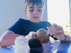 Vegan ice cream flight!   at Heaven Creamery in Centennial